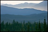 Distant mountain ridges. Wrangell-St Elias National Park, Alaska, USA.