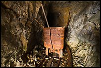 Ore car inside Rambler mine. Wrangell-St Elias National Park ( color)