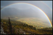 Double rainbow, Nabesna River Valley. Wrangell-St Elias National Park ( color)