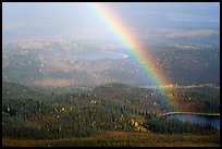 Rainbow and lakes from above. Wrangell-St Elias National Park ( color)
