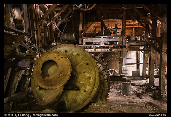 Ball mill inside Nabesna Mine. Wrangell-St Elias National Park (color)
