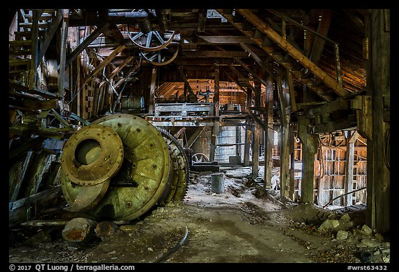 Nabesna Mill interior. Wrangell-St Elias National Park (color)