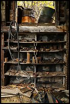 Shelves and window, Nabesna Mine Mill. Wrangell-St Elias National Park ( color)