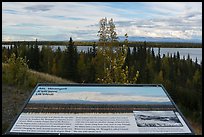 Mt Wrangell interpretive sign. Wrangell-St Elias National Park, Alaska, USA.