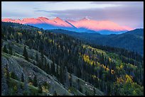 Wrangell Mountains, Sunset. Wrangell-St Elias National Park ( color)