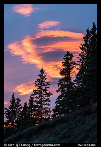 Lenticular cloud, sunset. Wrangell-St Elias National Park (color)