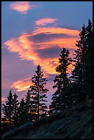 Lenticular cloud, sunset. Wrangell-St Elias National Park ( color)