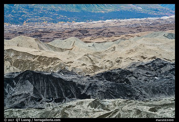 Kenicott Glacier and Root Glacier moraines. Wrangell-St Elias National Park (color)