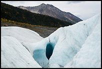 Root Glacier with cave and mountains. Wrangell-St Elias National Park ( color)