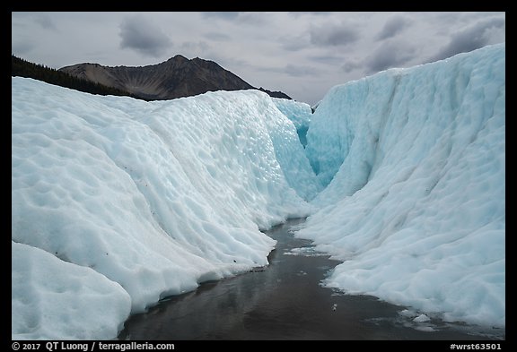 Glacial canyon, Root Glacier. Wrangell-St Elias National Park (color)