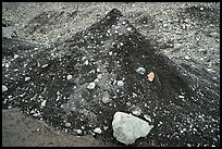 Sand-cone feature, Root Glacier. Wrangell-St Elias National Park ( color)