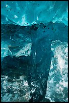 Transparent ice detail, ice cave. Wrangell-St Elias National Park ( color)