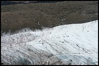 Root Glacier with hikers. Wrangell-St Elias National Park ( color)
