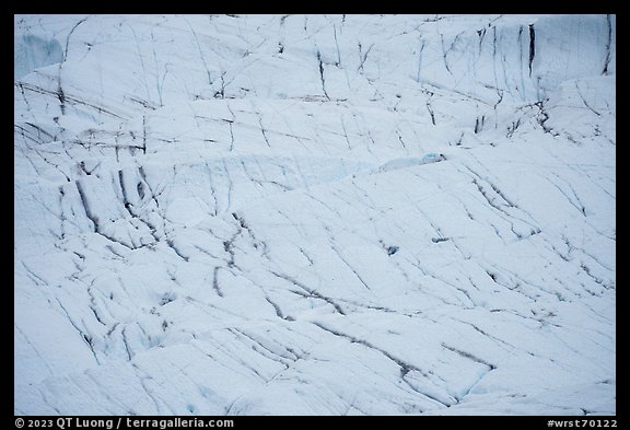 Stress lines, Root Glacier. Wrangell-St Elias National Park (color)