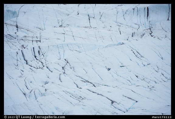 Stress lines, Root Glacier. Wrangell-St Elias National Park (color)