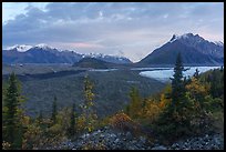 Root Glacier, Donoho Peak, Wrangell Range, autumn sunrise. Wrangell-St Elias National Park ( color)
