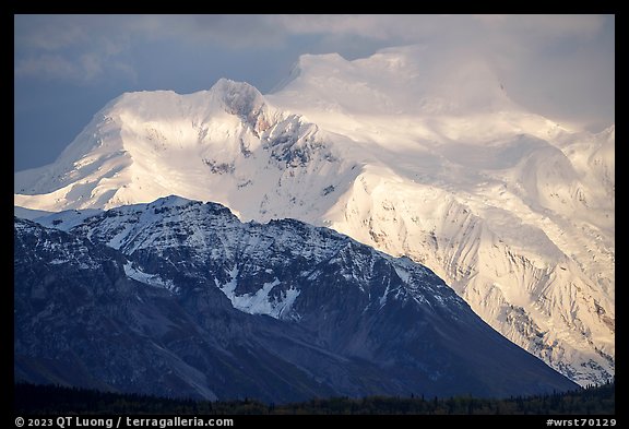 Cloud-capped Mt Blackburn. Wrangell-St Elias National Park (color)