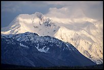 Cloud-capped Mt Blackburn. Wrangell-St Elias National Park ( color)