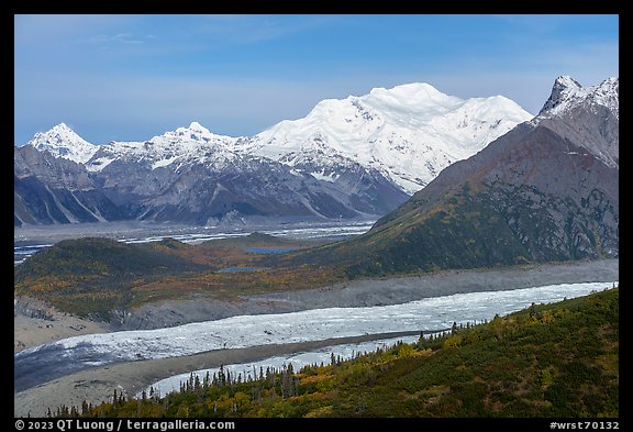 Donoho Basin and Mt Blackburn. Wrangell-St Elias National Park (color)