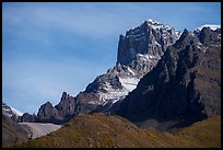 Mining structures and craggy peaks. Wrangell-St Elias National Park ( color)