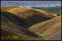 Valley carved by Bonanza Creek. Wrangell-St Elias National Park ( color)