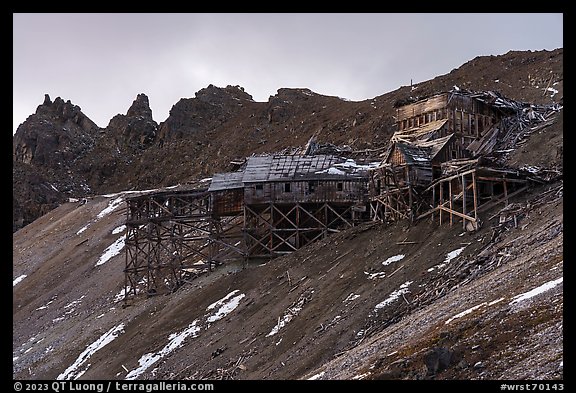 Bonanza Mine and Bonanza Ridge. Wrangell-St Elias National Park (color)