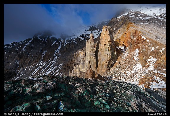 Pinnacles below Bonanza Peak. Wrangell-St Elias National Park (color)