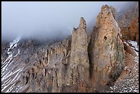 Pinnacles and fog. Wrangell-St Elias National Park ( color)