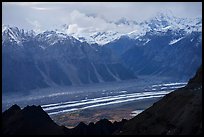 Root Glacier and Wrangell Mountains from Bonanza Ridge, late afternoon. Wrangell-St Elias National Park ( color)