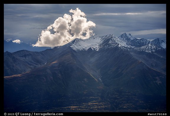 Cloud and Fireweed Mountain. Wrangell-St Elias National Park (color)