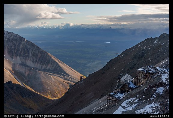 Bonanza Mining Camp and tram station. Wrangell-St Elias National Park (color)
