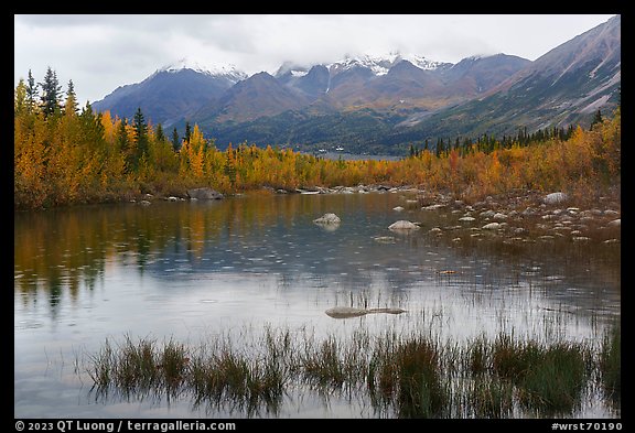 Pond, Kennicott, and Bonanza Ridge. Wrangell-St Elias National Park (color)