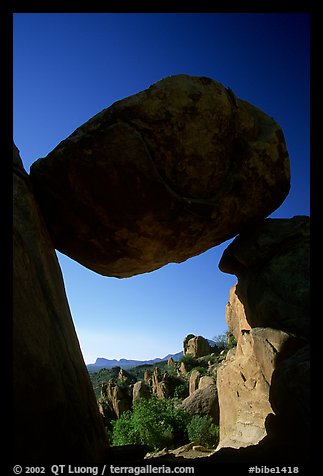 Balanced rock in Grapevine mountains. Big Bend National Park, Texas, USA.