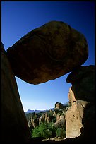 Balanced rock in Grapevine mountains. Big Bend National Park, Texas, USA. (color)