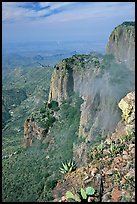 Cliffs and fog from South Rim, morning. Big Bend National Park ( color)