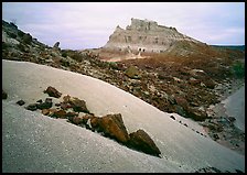 Low white mounds of compacted volcanic ash near Tuff Canyon. Big Bend National Park ( color)