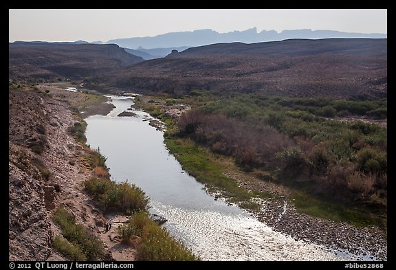 Rio Grande River and hot springs. Big Bend National Park (color)