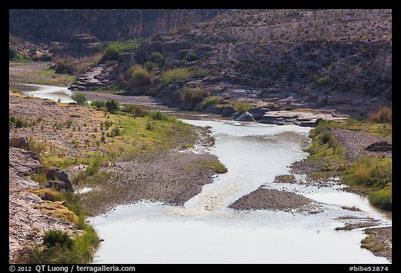 Rio Grande River canyon from above. Big Bend National Park, Texas, USA.