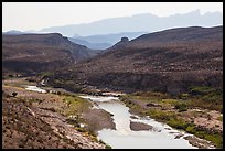 Rio Grande River canyon and Sierra del Carmen. Big Bend National Park ( color)