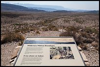 Interpretive sign, Sierra Del Carmen. Big Bend National Park, Texas, USA.