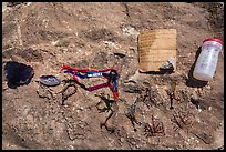 Mexican crafts, self-service stand. Big Bend National Park, Texas, USA. (color)