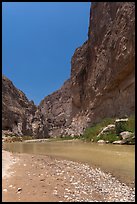 Rio Grande River, Boquillas Canyon. Big Bend National Park, Texas, USA. (color)