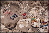 Honor system stand with Boquillas wares. Big Bend National Park, Texas, USA. (color)