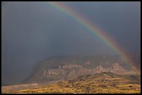 Rainbow over Chisos Mountains. Big Bend National Park, Texas, USA. (color)