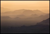 Mountain ridges at sunset. Big Bend National Park, Texas, USA. (color)