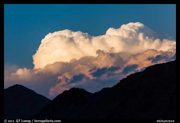 Bright clouds at sunset. Big Bend National Park (color)