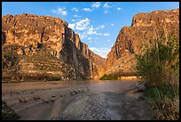 Terlingua Creek mud flats and Santa Elena Canyon. Big Bend National Park ( color)