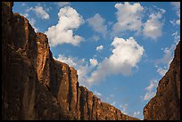 Santa Elena Canyon limestone walls and clouds. Big Bend National Park ( color)