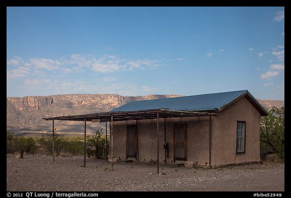 Historic custom house, Castolon. Big Bend National Park (color)