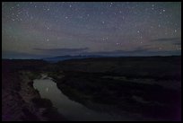 Rio Grande River at night. Big Bend National Park, Texas, USA.